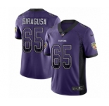 Youth Nike Baltimore Ravens #65 Nico Siragusa Limited Purple Rush Drift Fashion NFL Jersey