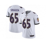 Youth Nike Baltimore Ravens #65 Nico Siragusa White Vapor Untouchable Limited Player NFL Jersey