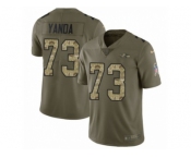 Youth Nike Baltimore Ravens #73 Marshal Yanda Limited Olive Camo Salute to Service NFL Jersey