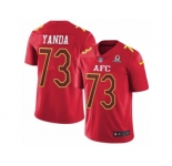 Youth Nike Baltimore Ravens #73 Marshal Yanda Limited Red 2017 Pro Bowl NFL Jersey