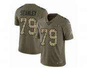 Youth Nike Baltimore Ravens #79 Ronnie Stanley Limited Olive Camo Salute to Service NFL Jersey