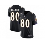 Youth Nike Baltimore Ravens #80 Crockett Gillmore Vapor Untouchable Limited Black Alternate NFL Jersey