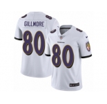 Youth Nike Baltimore Ravens #80 Crockett Gillmore Vapor Untouchable Limited White NFL Jersey