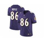 Youth Nike Baltimore Ravens #86 Nick Boyle Vapor Untouchable Limited Purple Team Color NFL Jersey