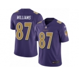 Youth Nike Baltimore Ravens #87 Maxx Williams Limited Purple Rush NFL Jersey