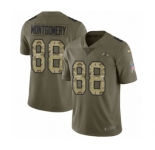 Youth Nike Baltimore Ravens #88 Ty Montgomery Limited Olive Camo Salute to Service NFL Jersey