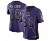 Youth Nike Baltimore Ravens #88 Ty Montgomery Limited Purple Rush Drift Fashion NFL Jersey