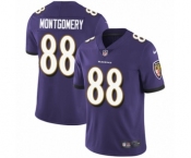 Youth Nike Baltimore Ravens #88 Ty Montgomery Purple Team Color Vapor Untouchable Limited Player NFL Jersey