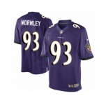 Youth Nike Baltimore Ravens #93 Chris Wormley Limited Purple Team Color NFL Jersey