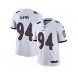 Youth Nike Baltimore Ravens #94 Carl Davis Vapor Untouchable Limited White NFL Jersey