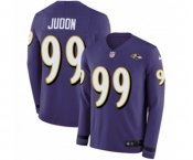 Youth Nike Baltimore Ravens #99 Matt Judon Limited Purple Therma Long Sleeve NFL Jersey