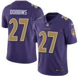 Youth Nike Ravens #27 J.K. Dobbins Purple Stitched NFL Limited Rush Jersey