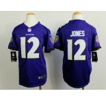 nike youth nfl jerseys baltimore ravens #12 jones purple[nike]