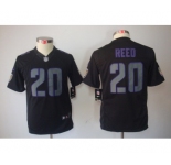nike youth nfl jerseys baltimore ravens #20 reed black[nike impact limited]