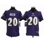 nike youth nfl jerseys baltimore ravens #20 reed purple[nike]