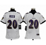 nike youth nfl jerseys baltimore ravens #20 reed white[nike]