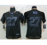 nike youth nfl jerseys baltimore ravens #27 ray rice black[nike lights out]