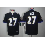 nike youth nfl jerseys baltimore ravens #27 ray rice black[nike limited]