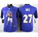 nike youth nfl jerseys baltimore ravens #27 ray rice purple[portrait fashion]