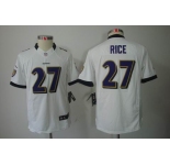 nike youth nfl jerseys baltimore ravens #27 ray rice white[nike limited]
