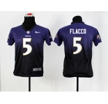 nike youth nfl jerseys baltimore ravens #5 flacco purple[nike drift fashion][second version]