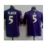 nike youth nfl jerseys baltimore ravens #5 flacco purple[nike]