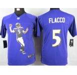 nike youth nfl jerseys baltimore ravens #5 flacco purple[portrait fashion]