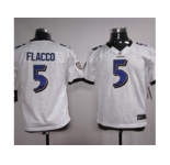 nike youth nfl jerseys baltimore ravens #5 flacco white[nike]