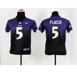 nike youth nfl jerseys baltimore ravens #5 joe flacco purple-grey[nike drift fashion][second version]