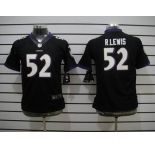 nike youth nfl jerseys baltimore ravens #52 r.lewis black[nike limited]
