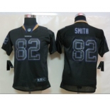 nike youth nfl jerseys baltimore ravens #82 smith black[nike lights out]