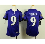 nike youth nfl jerseys baltimore ravens #9 tucker purple[nike]