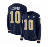 Women Nike Los Angeles Rams #10 Pharoh Cooper Limited Navy Blue Therma Long Sleeve NFL Jersey