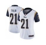 Women Nike Los Angeles Rams #21 Aqib Talib White Stitched NFL Vapor Untouchable Limited Jersey