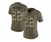 Women Nike Los Angeles Rams #22 Marcus Peters Olive Camo Stitched NFL Limited 2017 Salute to Service Jersey