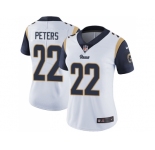Women Nike Los Angeles Rams #22 Marcus Peters White Stitched NFL Vapor Untouchable Limited Jersey