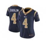 Women Nike Los Angeles Rams #4 Greg Zuerlein Navy Blue Team Color Stitched NFL Vapor Untouchable Limited Jersey