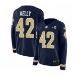 Women Nike Los Angeles Rams #42 John Kelly Limited Navy Blue Therma Long Sleeve NFL Jersey