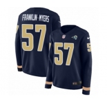 Women Nike Los Angeles Rams #57 John Franklin-Myers Limited Navy Blue Therma Long Sleeve NFL Jersey