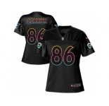 Women Nike Los Angeles Rams #86 Derek Carrier Game Black Fashion NFL Jersey