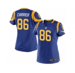 Women Nike Los Angeles Rams #86 Derek Carrier Game Royal Blue Alternate NFL Jersey