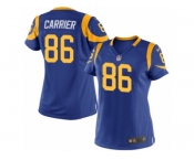 Women Nike Los Angeles Rams #86 Derek Carrier Game Royal Blue Alternate NFL Jersey