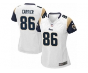 Women Nike Los Angeles Rams #86 Derek Carrier Game White NFL Jersey