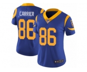 Women Nike Los Angeles Rams #86 Derek Carrier Royal Blue Alternate Vapor Untouchable Limited Player NFL Jersey