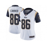 Women Nike Los Angeles Rams #86 Derek Carrier White Vapor Untouchable Limited Player NFL Jersey