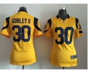 Women Nike Nfl Jerseys St. Louis Rams #30 Todd Gurley yellow Jersey