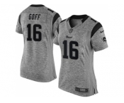 Women Nike St. Louis Rams #16 Jared Goff Gray Stitched NFL Limited Gridiron Gray Jersey