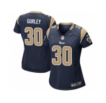 Women Nike St. Louis Rams #30 Todd Gurley Navy Blue jerseys