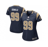 Women Nike St. Louis Rams #99 Aaron Donald Navy Blue jerseys