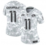 Women's Los Angeles Rams #11 Jimmy Garoppolo 2024 F.U.S.E Arctic Camo Salute To Service Limited Stitched Football Jersey